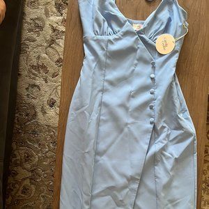 Camila Coelho Aaliyah dress in periwinkle. Size small NWT